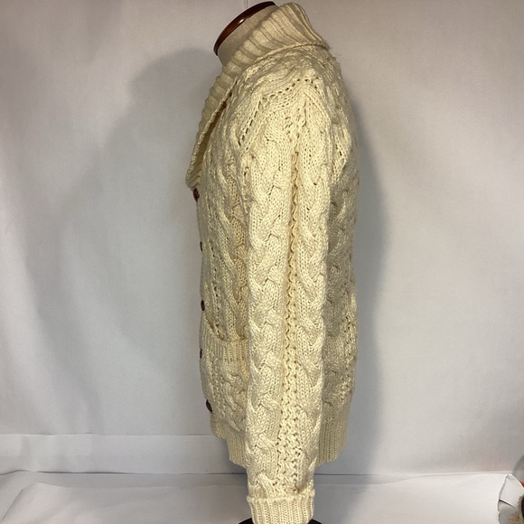 Vintage CollAgeman Shawl Collar Cardigan Sweater Unisex Womens size medium - Picture 5 of 6